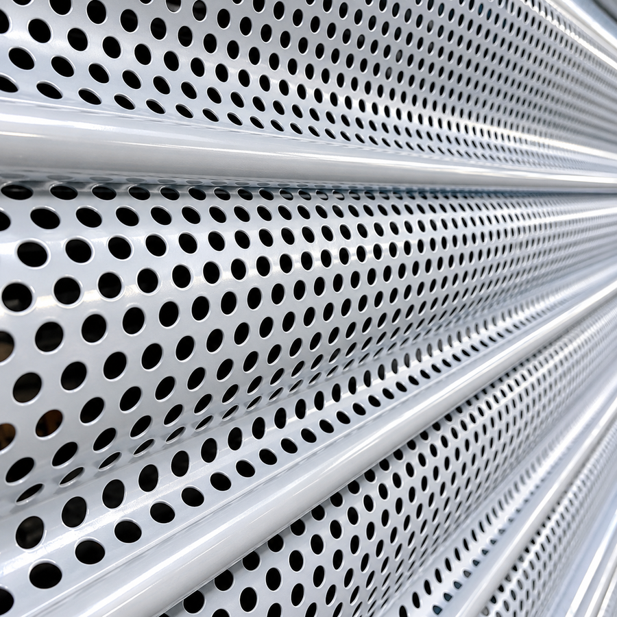 Perforated vision doors with ventilation and visibility for industrial and commercial use